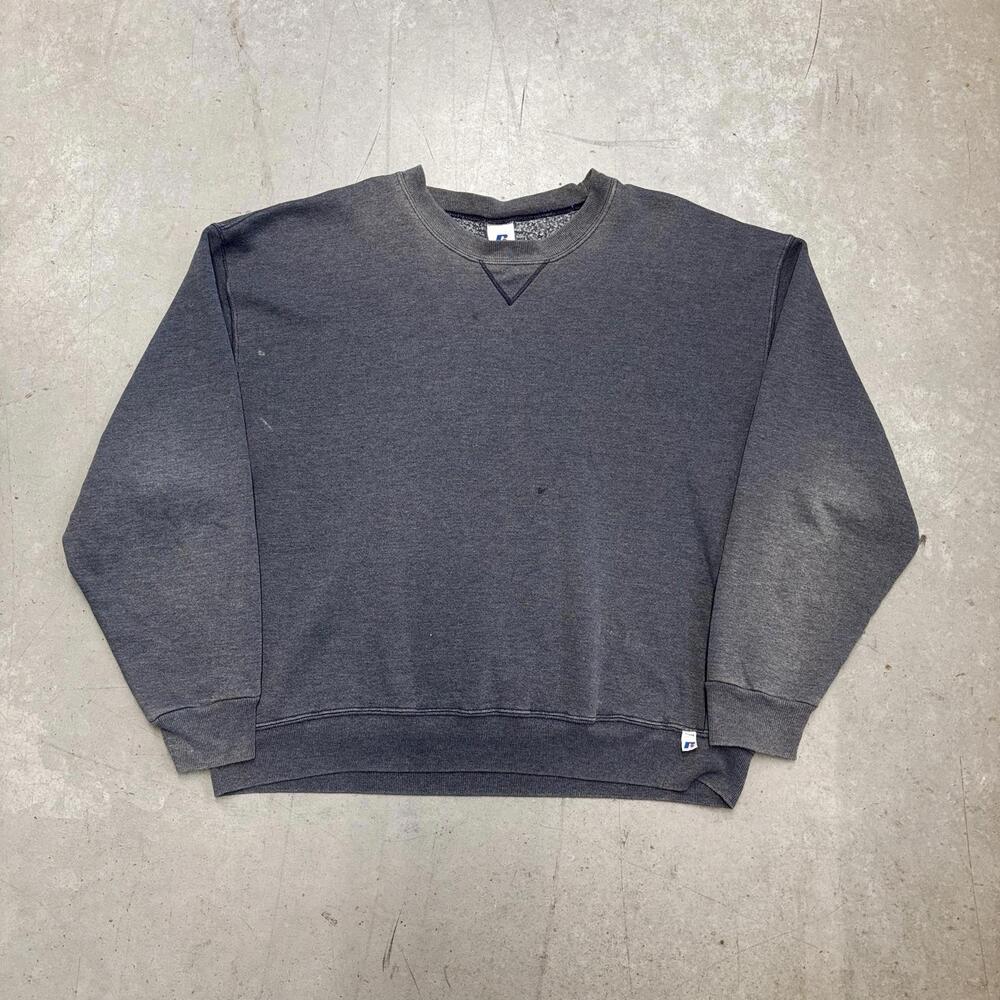 Vintage 2000s Russell Athletic Sun Faded Blank Sweatshirt Extra Large